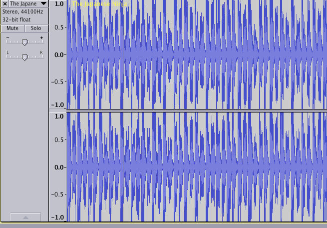 A screenshot showing an example of distorted audio