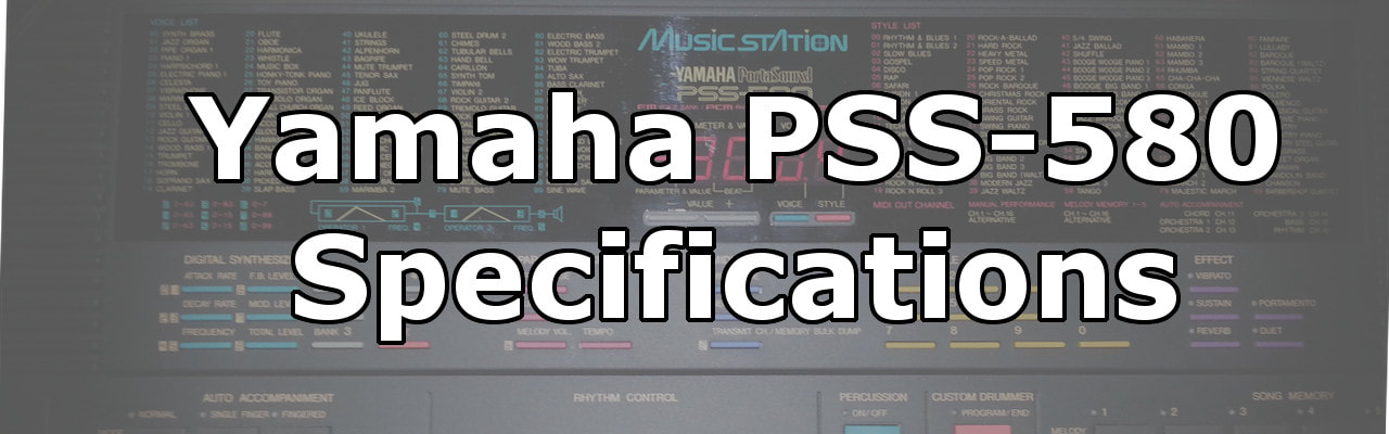 Blog Title - Yamaha PSS-580 Specifications