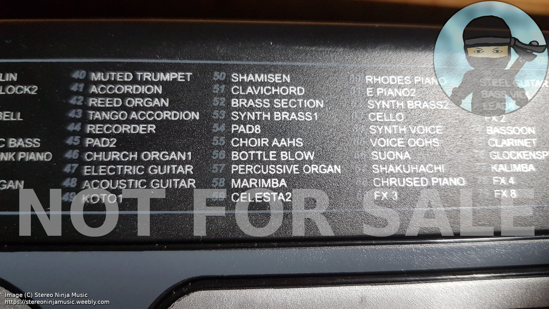 An image showing the print quality of the voice names