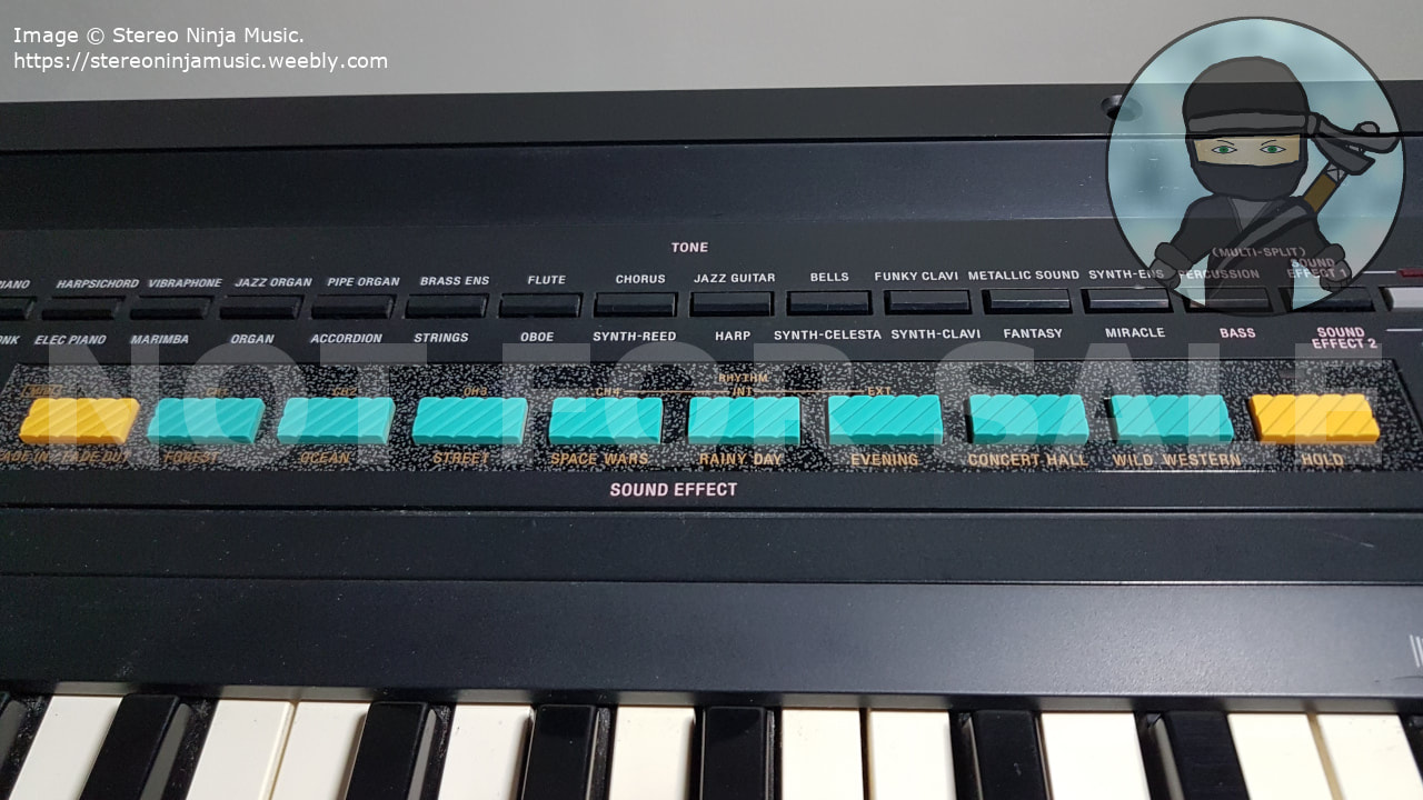 An image of the Casio CT-460 showing the sound effect pads