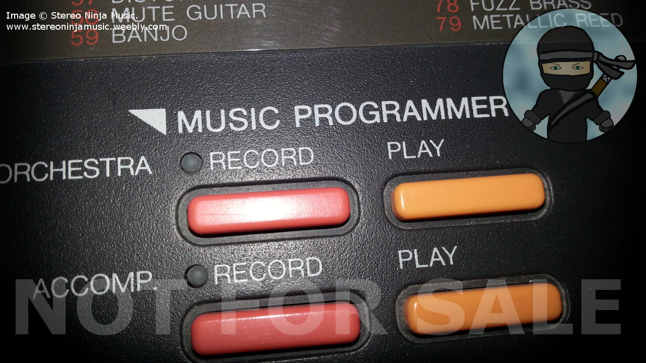 A picture of the Music Programmer Record and Play buttons